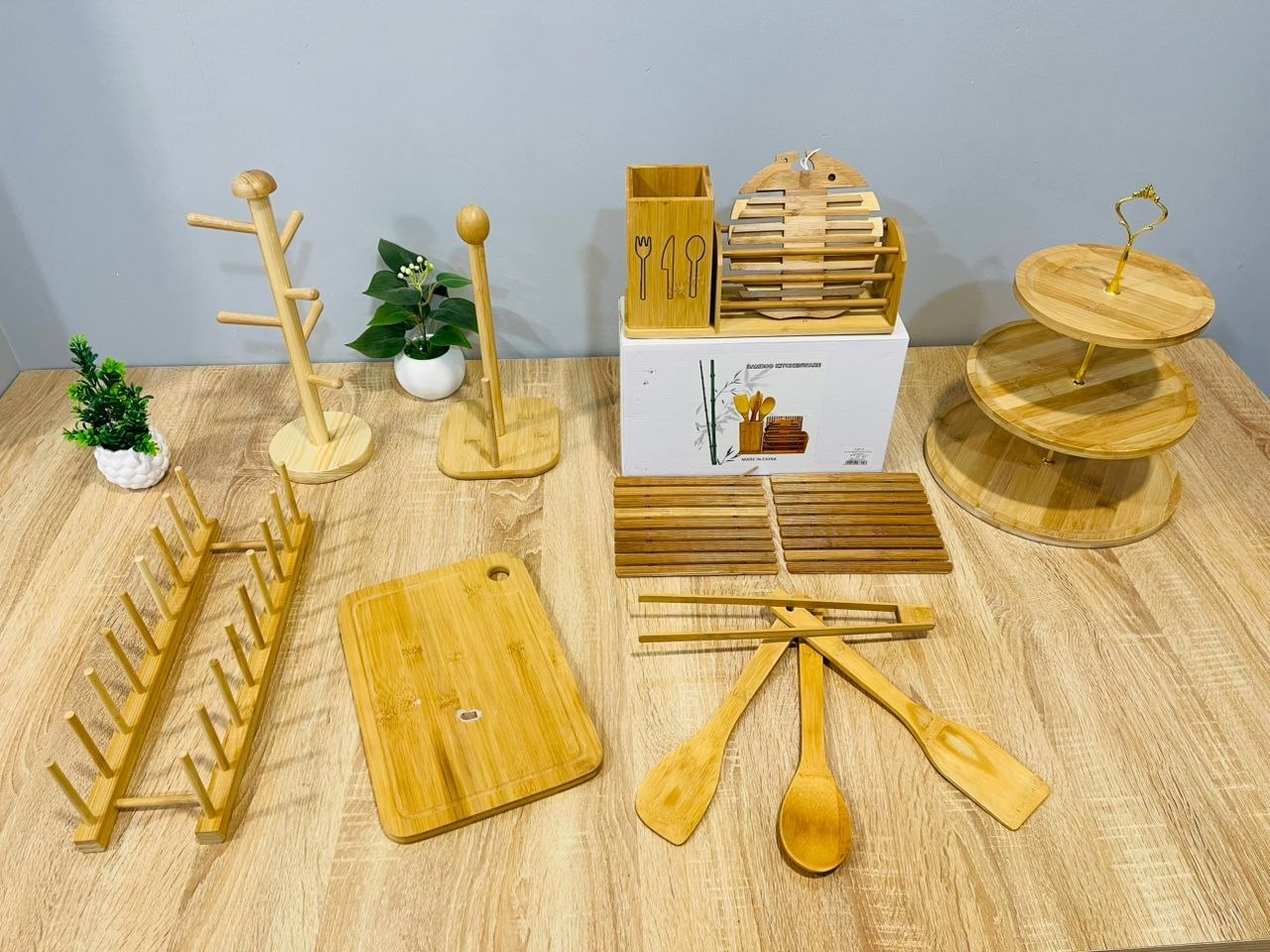 طقم مطبخ من البامبو الفاخر